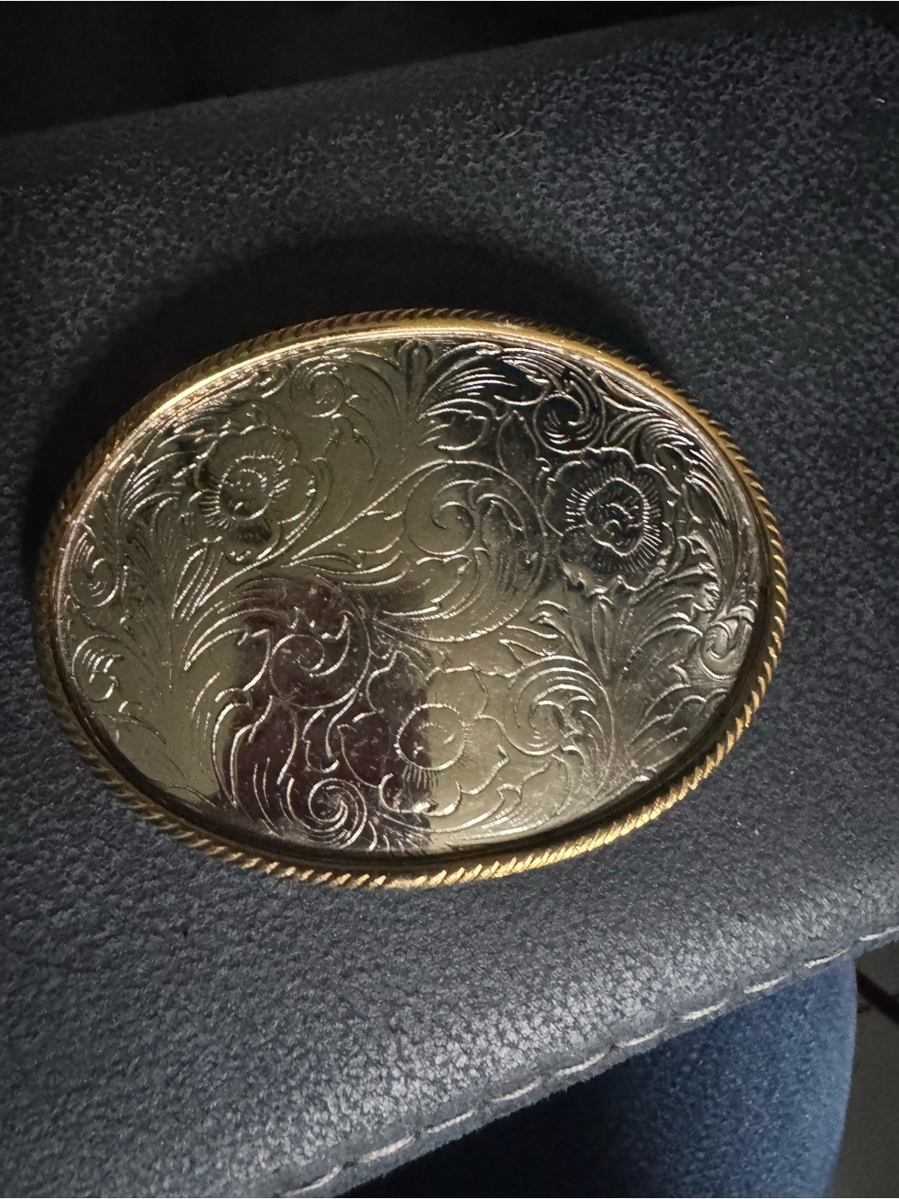 Vintage Montana Silversmiths German silver belt buckle